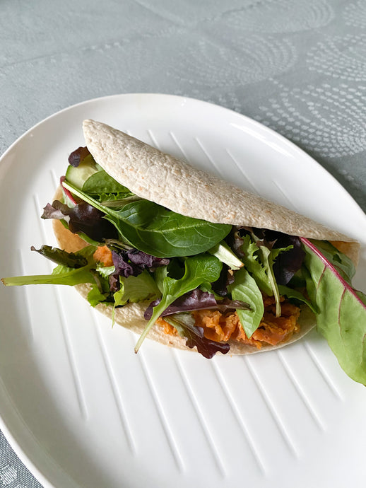 Tortillas med vegetarisk linsefyld