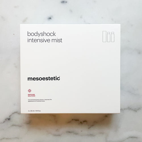 Få en intensiv forbedring af hudens udseende med Bodyshock Intensive Mist. Denne specielle mist er skabt til at målrette og mindske cellulite ved hjælp af det potente [meso] adipoactive complex™ og andre aktive ingredienser. Med sin lette formel og usynlige finish er Bodyshock Intensive Mist ideel til daglig brug eller før træning. Masser forsigtigt produktet ind i huden for at maksimere dens effekt.oplevel en intensiv og forfriskende behandling med Bodyshock Intensive Mist