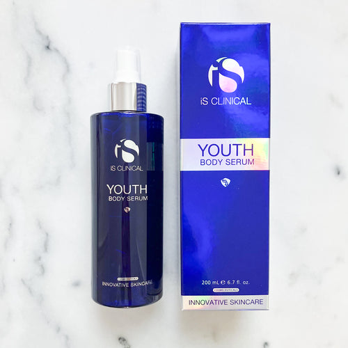 IS Clinical Youth Body Serum, en avanceret serumdesignet til at forynge og forbedre hudens elasticitet. Denne luksuriøse formel indeholder kraftfulde antioxidanter, botaniske ekstrakter og essentielle næringsstoffer, der arbejder sammen for at fremme en ungdommelig og strålende hud på hele kroppen. IS Clinical Youth Body Serum er det perfekte valg for at bekæmpe tegn på ældning og forny din krops hud.