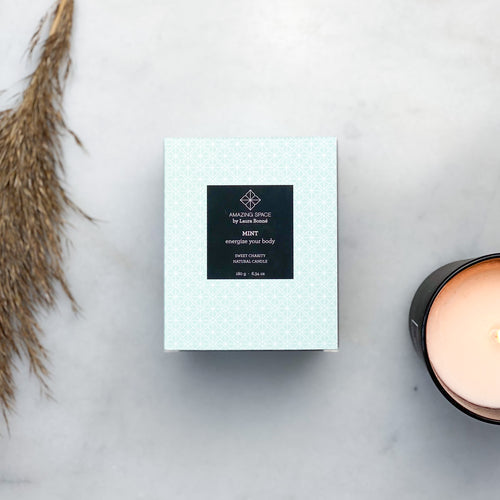 MINT CANDLE – ENERGIZE YOUR BODY (180G) Amazing Space