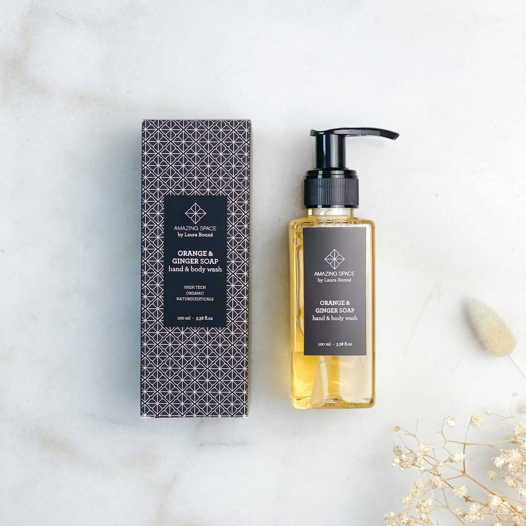 ORANGE & GINGER SOAP – HAND & BODY WASH (100ML) Amazing Space