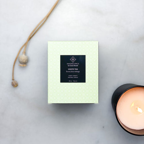 WHITE TEA CANDLE – FOCUS YOUR ENERGY (180G) Amazing Space